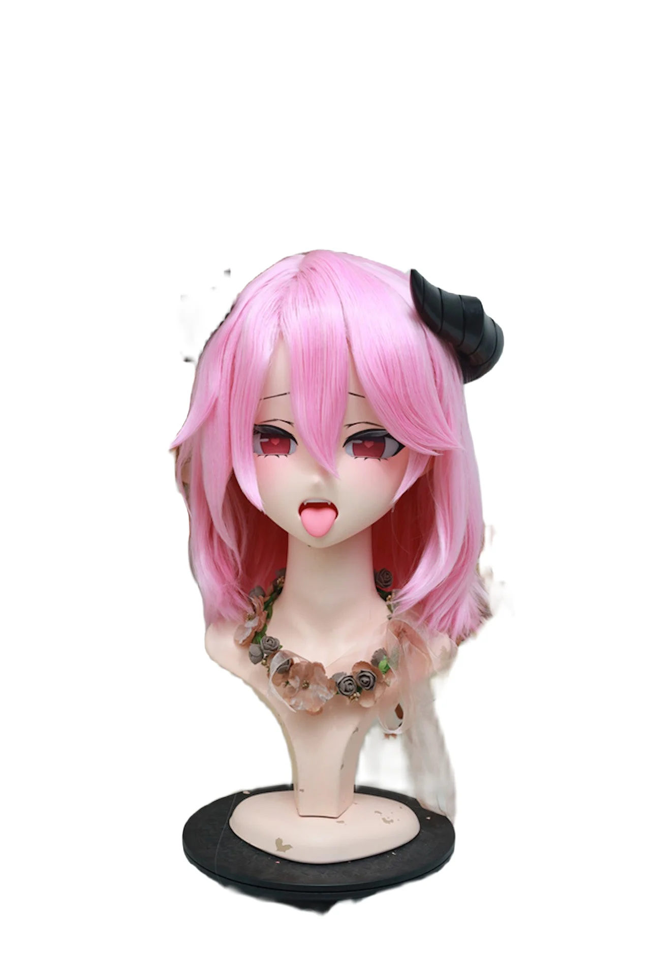 

(NFD-713) Customize Character Female/Girl Resin Kig Half Head With Lock Anime Cosplay Japanese Animego Kigurumi Mask