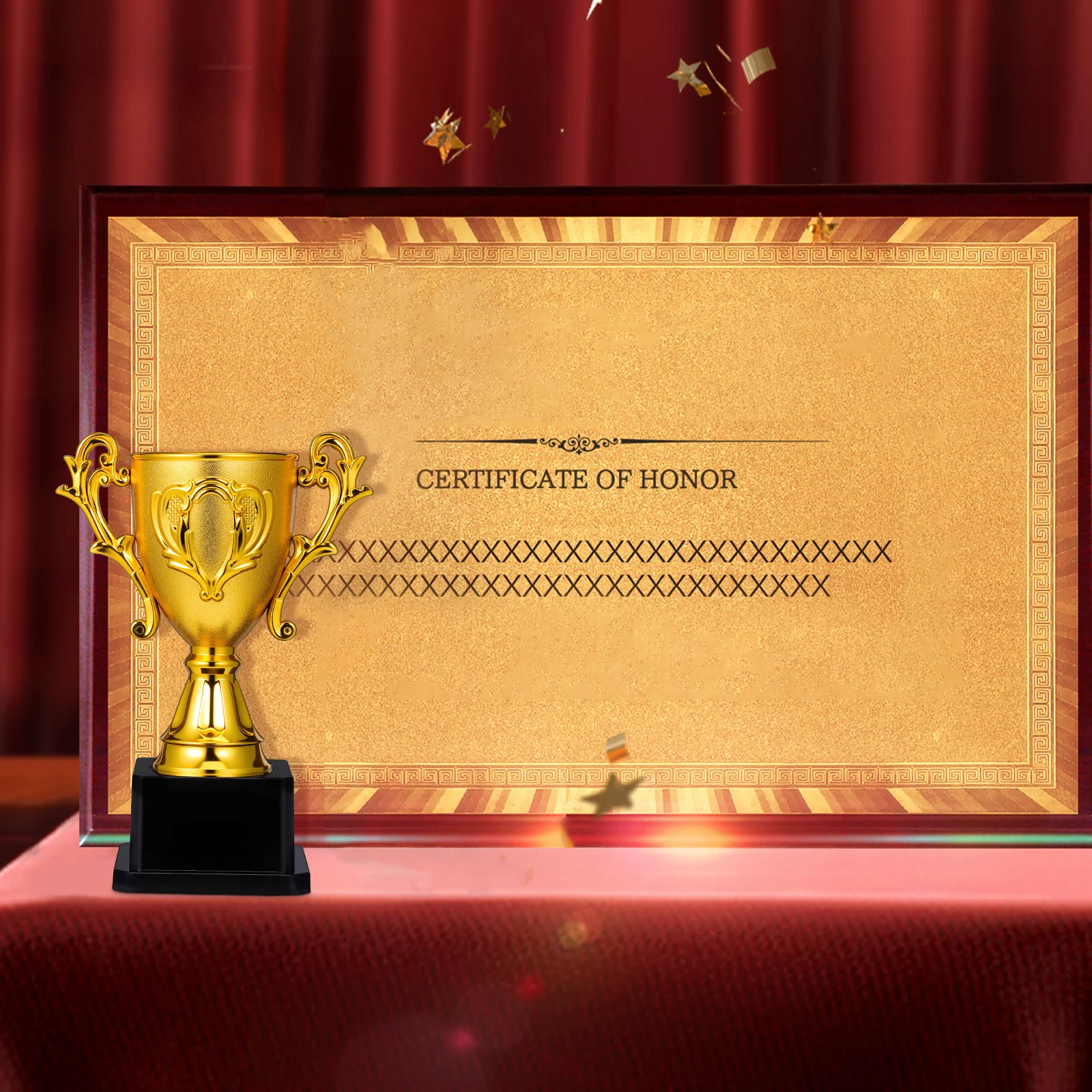 

Children Trophy Award Winner Cup for Kids Plastic Trophy with Base Party Game Prize Dance Sports Competition Gift