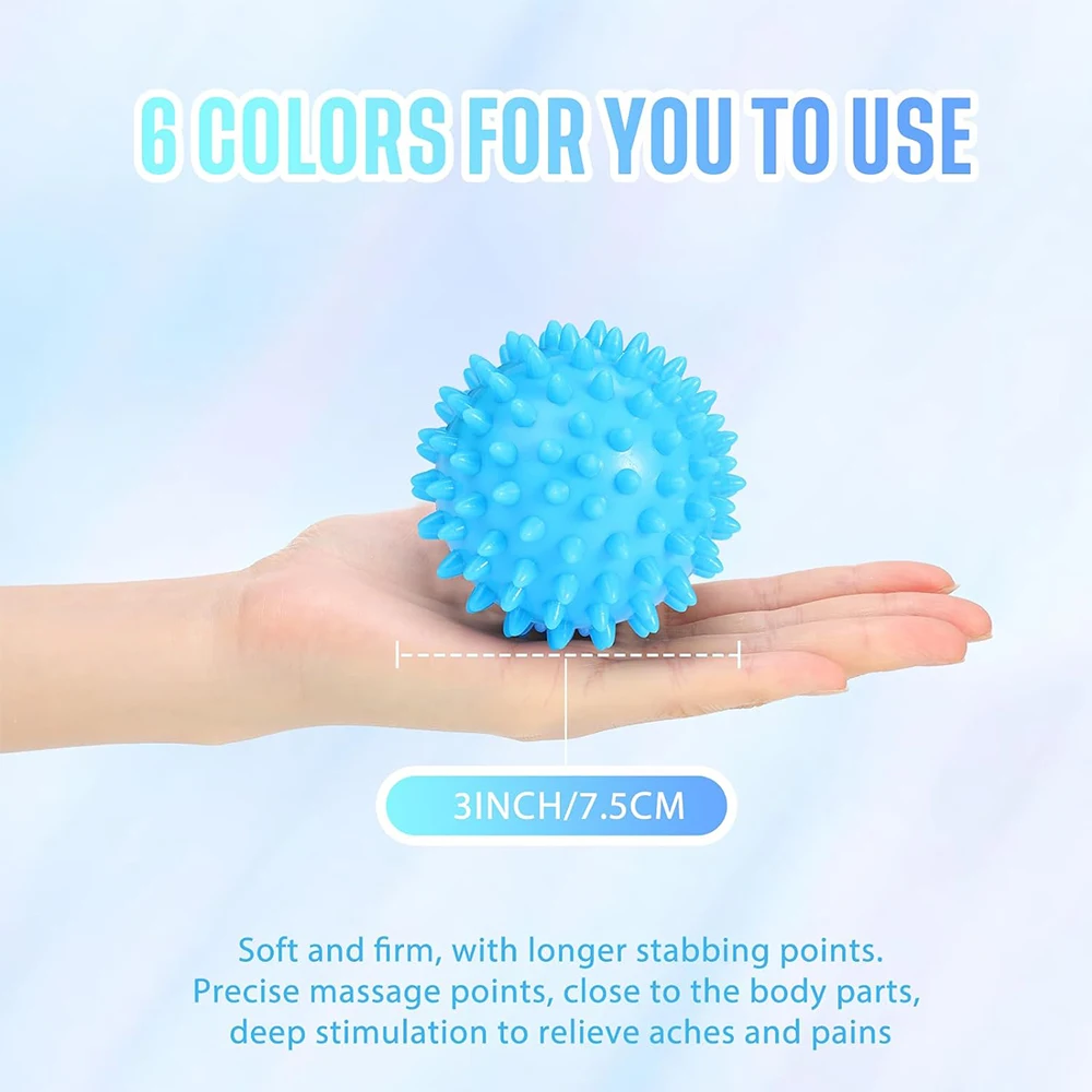 Spiky Massage Ball Hard Foot Roller Firm Arch Trainer for Tissue Plantar Fasciitis Feet Back Hands Muscles Soreness Exercise