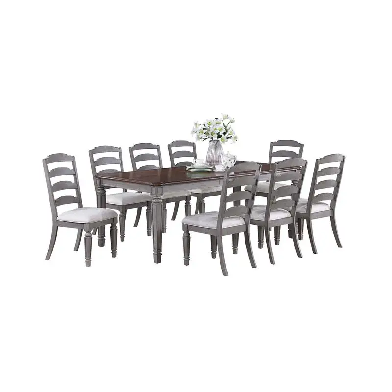 Contemporary 9 Piece Dining Table Set 2