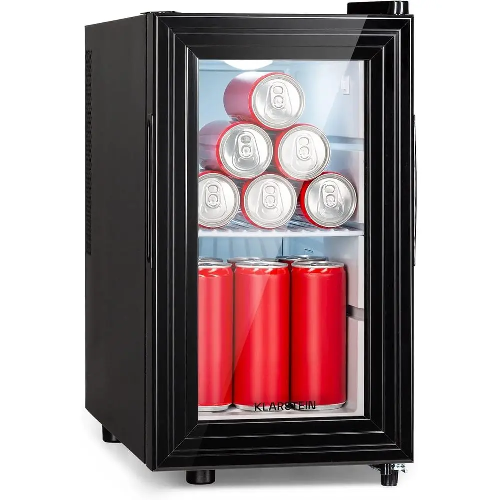Portable Room Rerigerator Small Oice Rerigerator Mini Bar with LED Removable Shelves or Camping and Skin Care 11-18℃ 23L