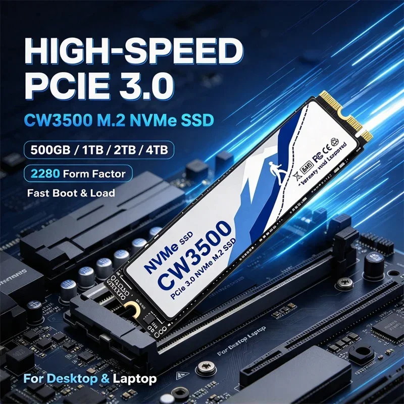 M.2 2280 NVMe SSD CW3500 PCIe 3.0 500GB 1TB 2TB 4TB High Speed Internal Solid State Disk For Notebook Desktop Computer