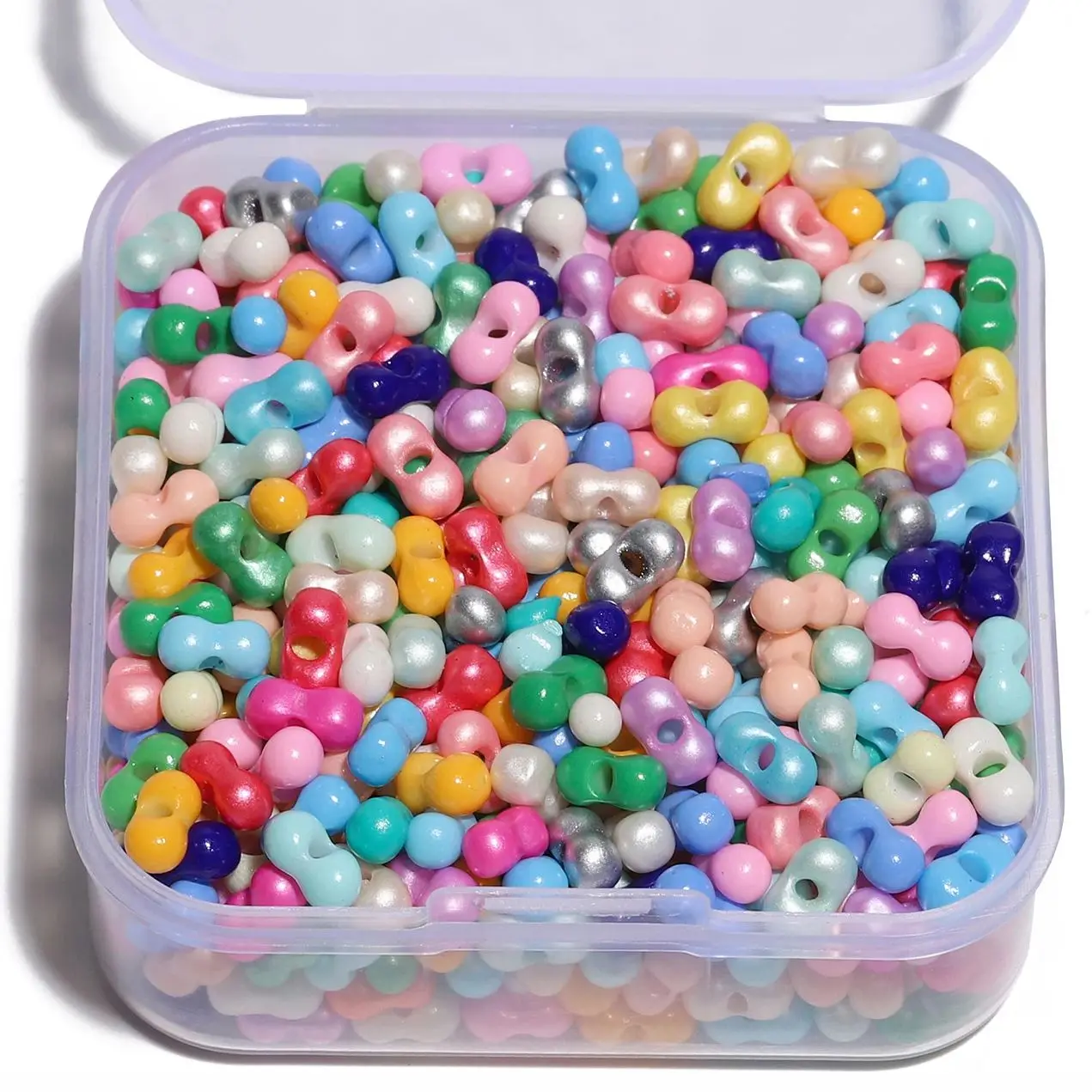 350pcs/box 6x3mm Mix Color Irregular Peanut-shaped Glass Seed Beads For Jewelry Making Handmade DIY Waist Chain Accessories