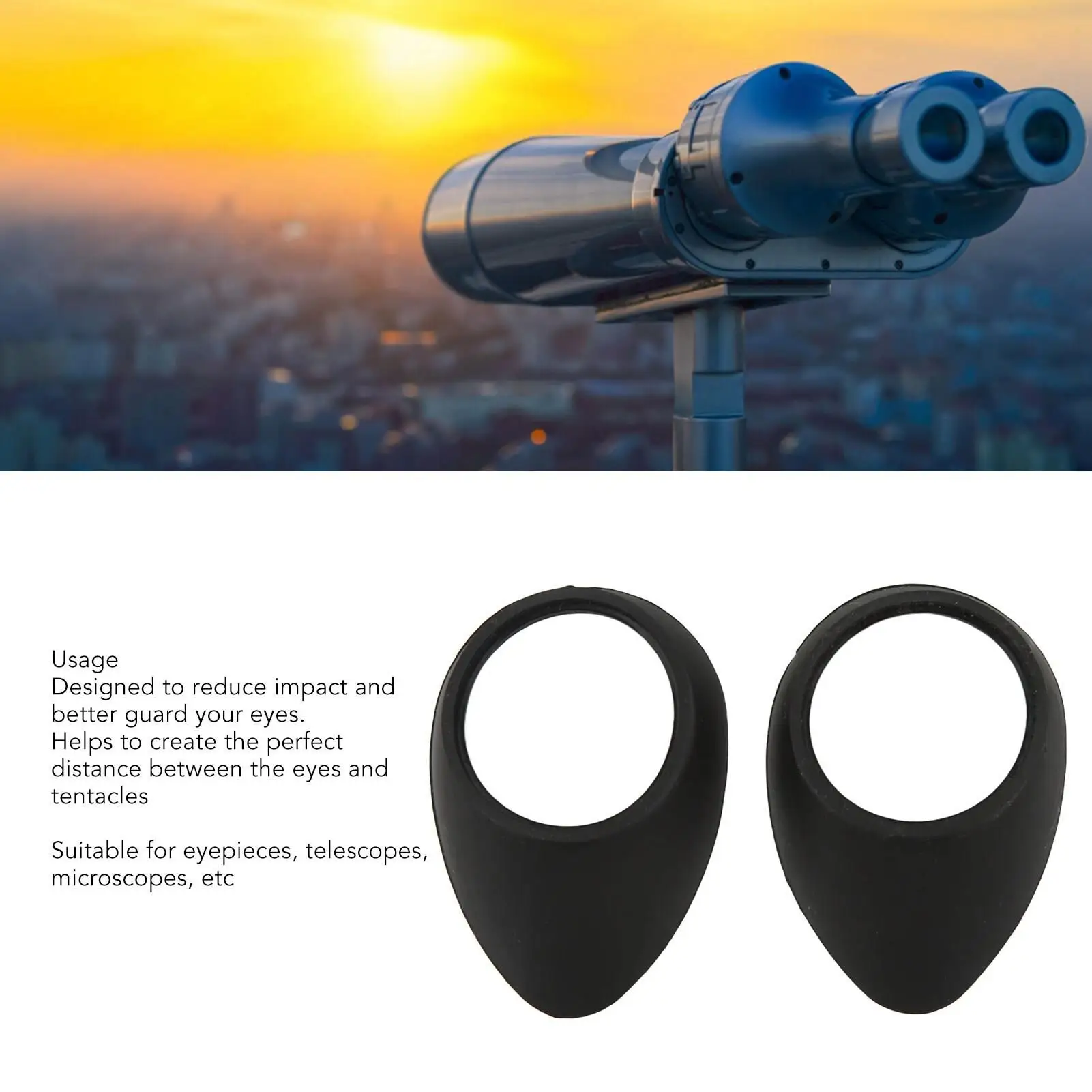 2pcs Foldable 27mm Eye Cups for microscope Ocular & Telescope Eyepiece Covers