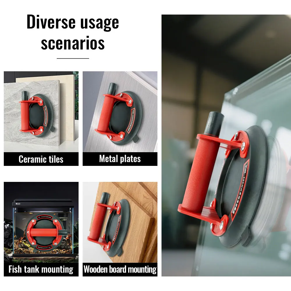 Ventosa a vácuo de 8 polegadas, capacidade de carga de 200kg, espalhador de vácuo de sucção de telha cerâmica pesada, máquina de elevação de granito de vidro, 2 peças