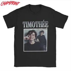 Timothee Chalamet Men T Shirts Vintage Tees Short Sleeve Round Collar T-Shirt Cotton Plus Size Clothes