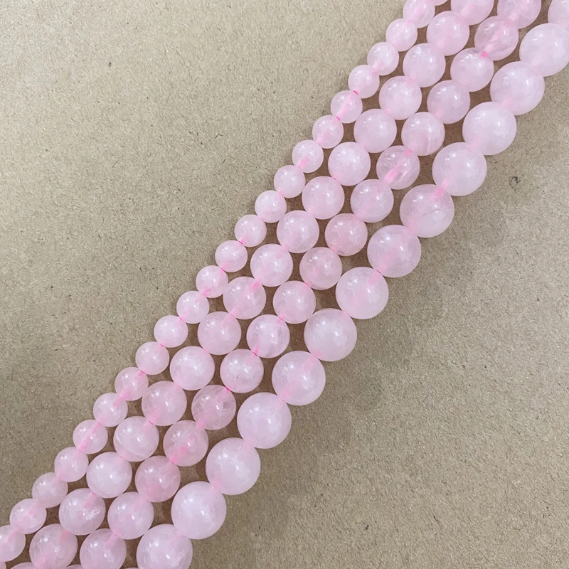 Natural Color (Not Dyed) Pink Rose Quartz Crystals Loose Beads Stone 15\