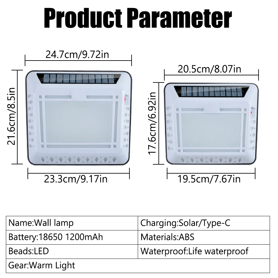 새로운 태양 LED 도어 라이트 USB 충전식 따뜻한 빛 도어 라이트 안뜰 정원 지역 장식에 대 한 야외 벽 조명