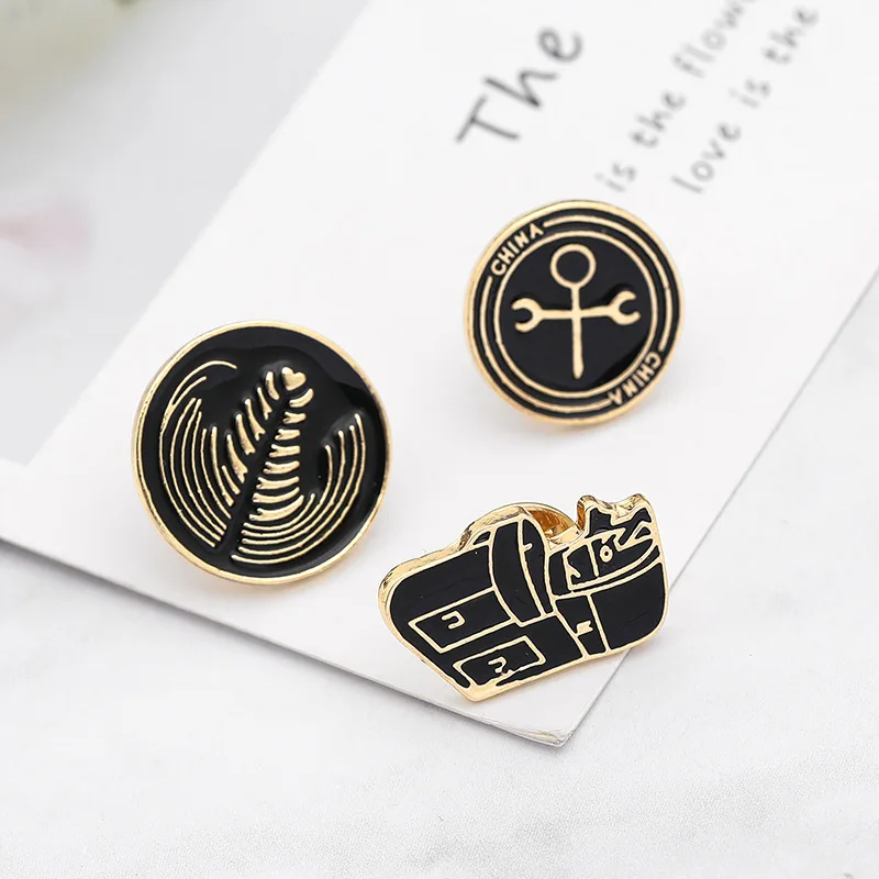 Coffee Collection Enamel Pin for Barista Vintage Rose Tea Latte Americano Brooches Coffee Machine Mini Coffee Bean Badge Jewelry