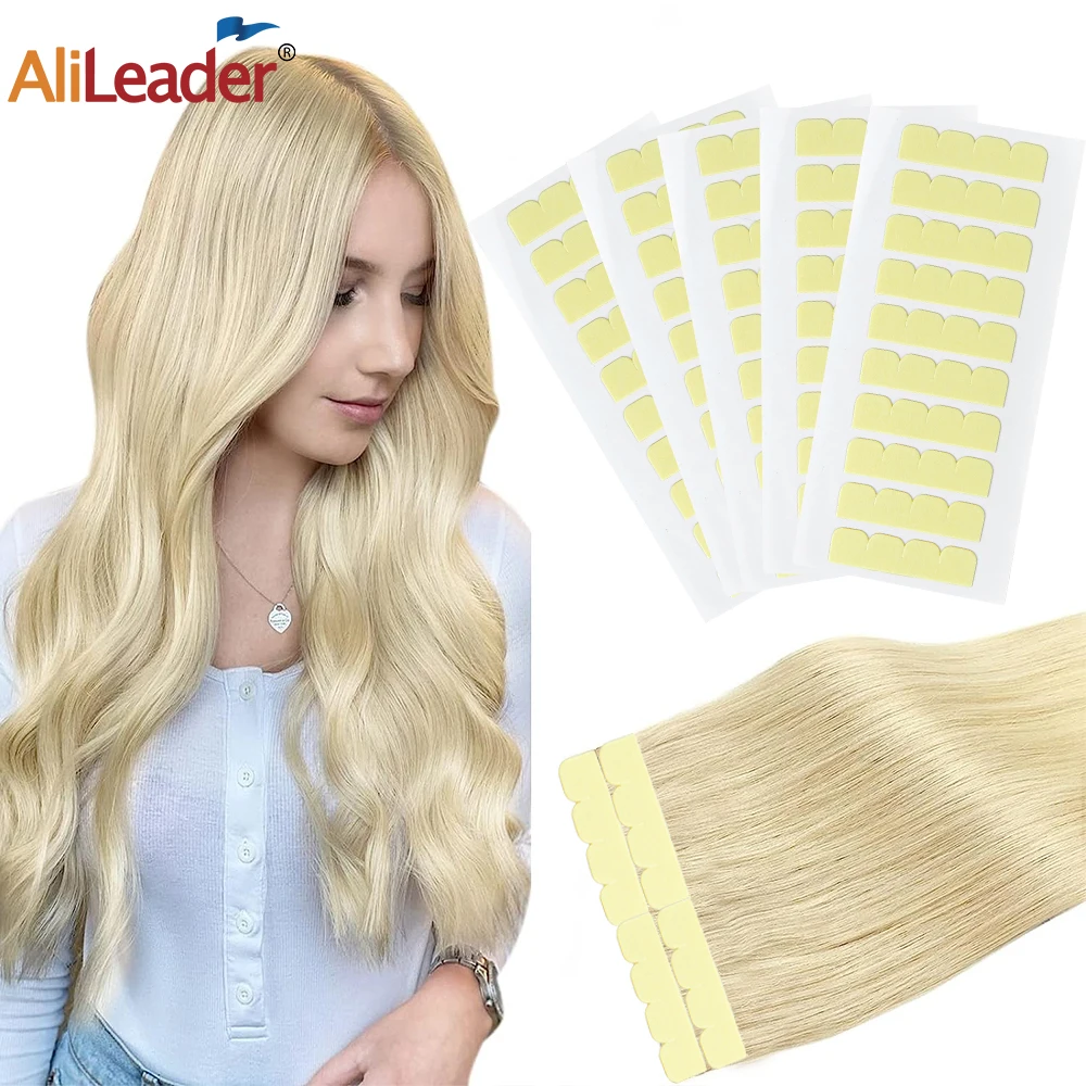 

Stronger Hair Extension Tapes Adhesive Bonding Double-Sided Replacement Tape For Hair Extension/Lace Wig/Toupee 5Sheets 60Pcs