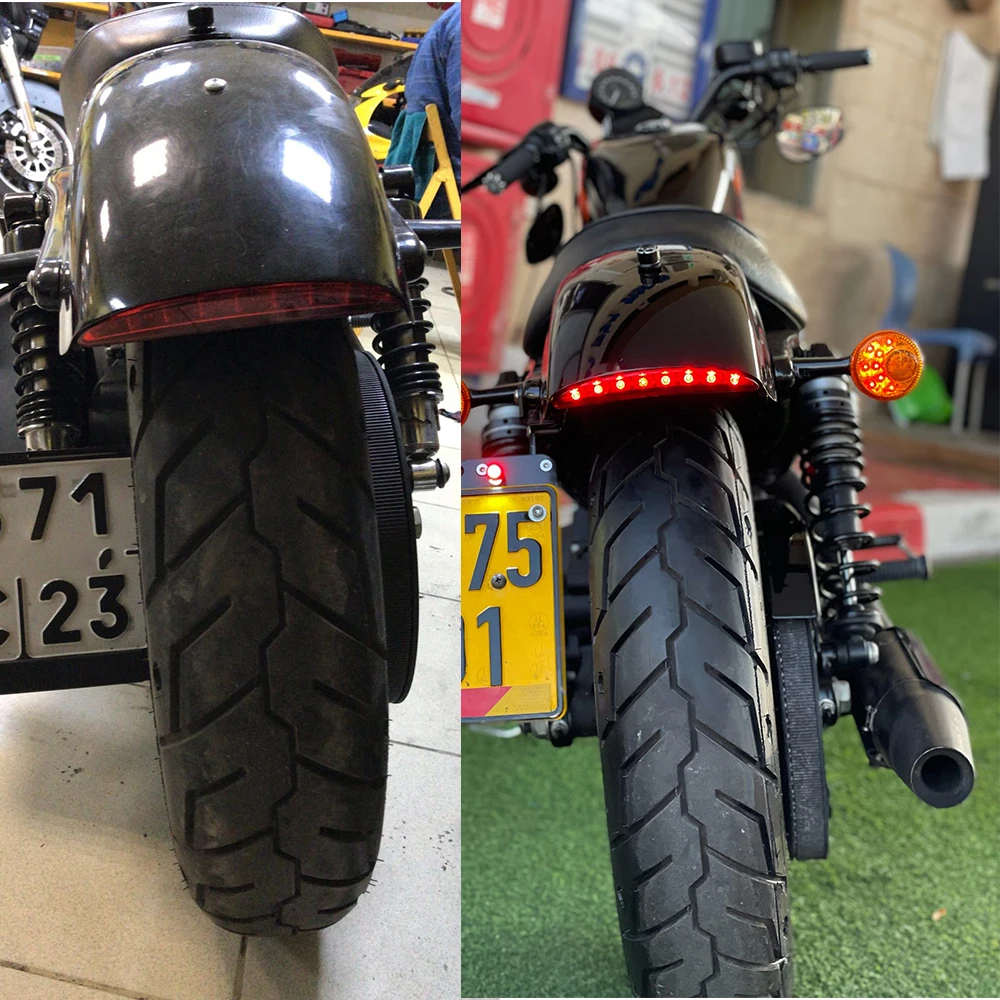 For Harley Davidson XL883 XL1200 XL 883 1200 Sportster Iron Motorcycle Accessories Rear Fender Brake LED Taillight Tail Light