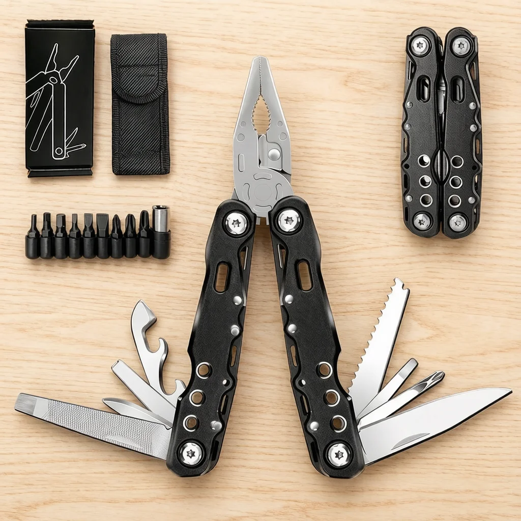 Professional Folding Multitool Pliers 16 in 1 Tactical Knife EDC Hand Tools Outdoor Camping Survival DIY Emergency Sharp Blade