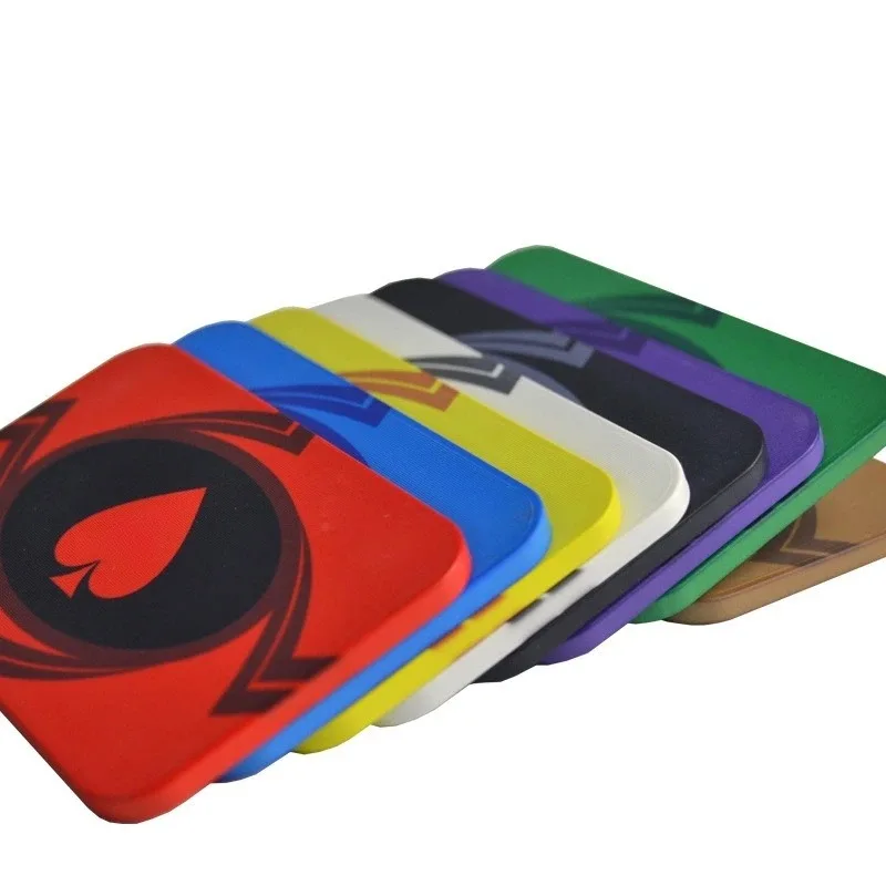 5 قطعة/الوحدة السيراميك مربع القلب رقاقة تكساس بوكر رقاقة المهنية الراقي المنافسة كازينو الترفيه لعبة مجلس الألعاب