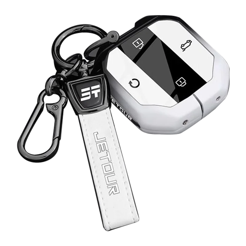 Zinc Alloy Car Key Case for Jetour T1 Freedom Traveller 2025+ Remote Protection Cover Bag Shell Keychain Holder Fob Accessories