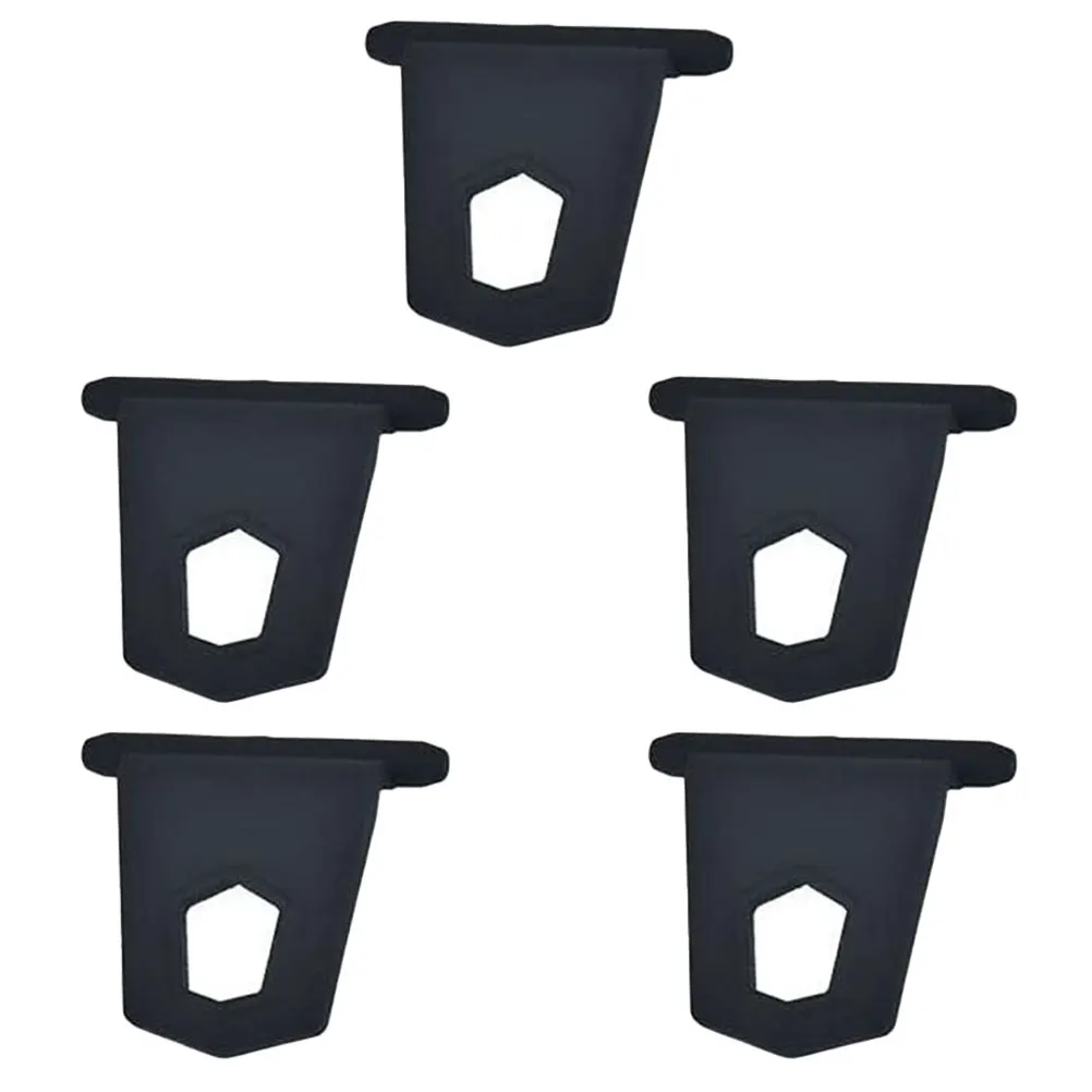 5pcs Black Awning Hooks Durable Hanging Accessories Foldable Clothes Hanger Suitable Channels Camper Car Awning Hook Truck