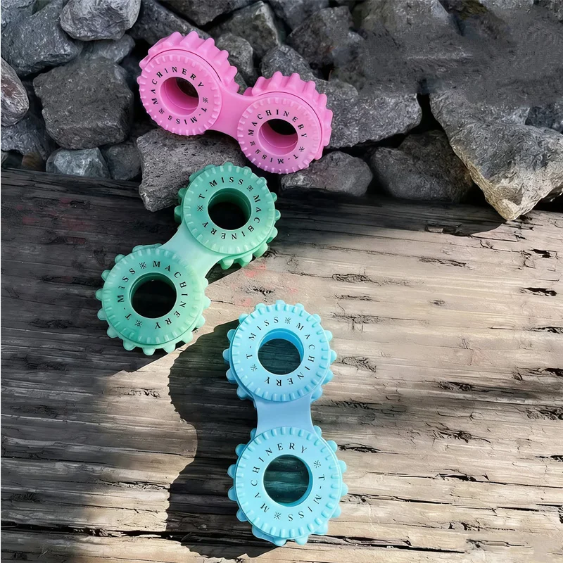 New Bike Chain Gear Fidget Spinner Hand Roller Anxiety ADHD Stress Relief Toys Adults Kids Cool Gadgets Office Desk Fun view 6