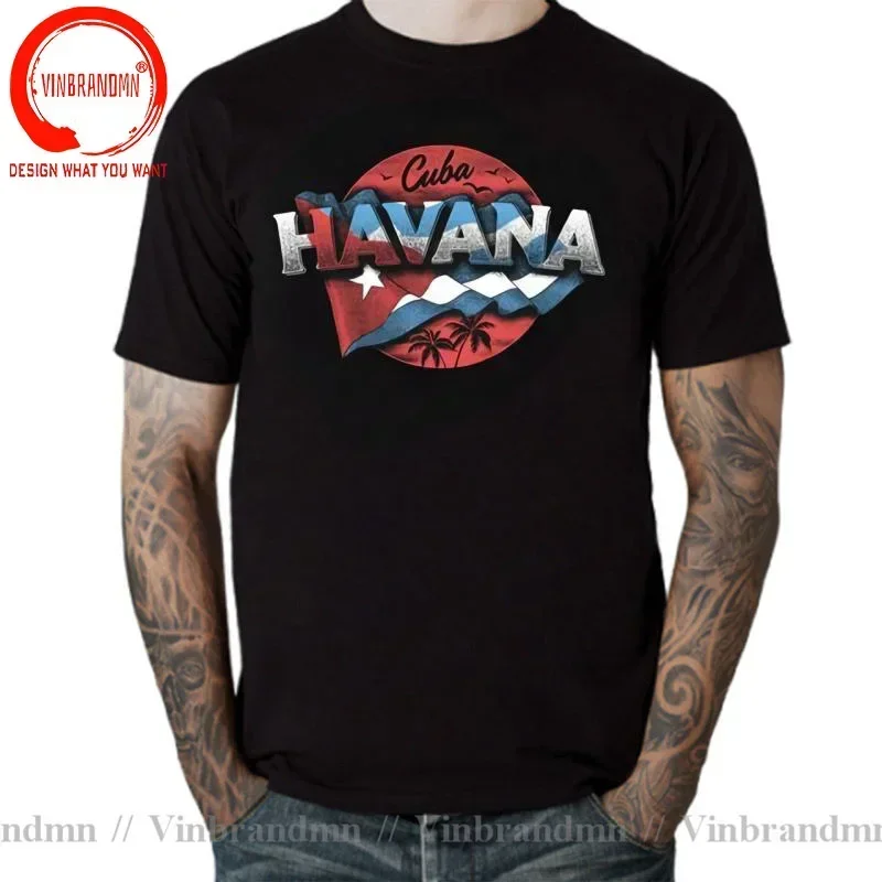 Vintage Old School Used Look Cuban Havana T Shirts Fidel Castro La Revolution Ché Guevara T-Shirt Cuba Libre Tee Shirt Camisetas