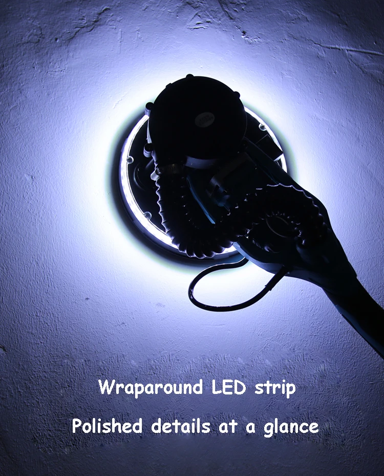 Wall Grinding Machine Sander Dust-free Self-priming Wall Putty Grinder Wall Grinding Matte Polishing Machine Led Light