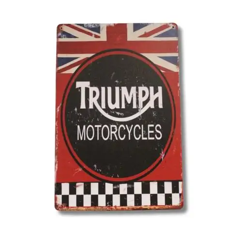 Motorcycles Tin Sign Parts  Service Vintage Mechanic Shop Decor
