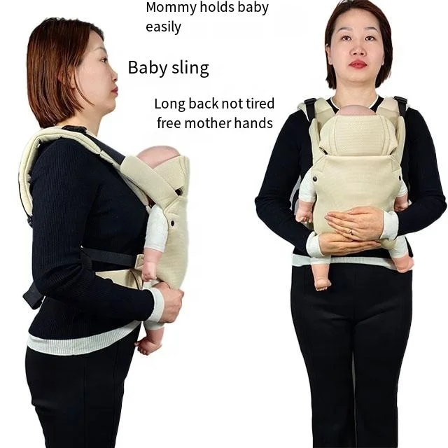 Sac à Dos Ergonomique Réglable Multifonctionnel pour Bébé, en Polyester et Coton, Siège de Hanche, Nouvelle Collection 2024