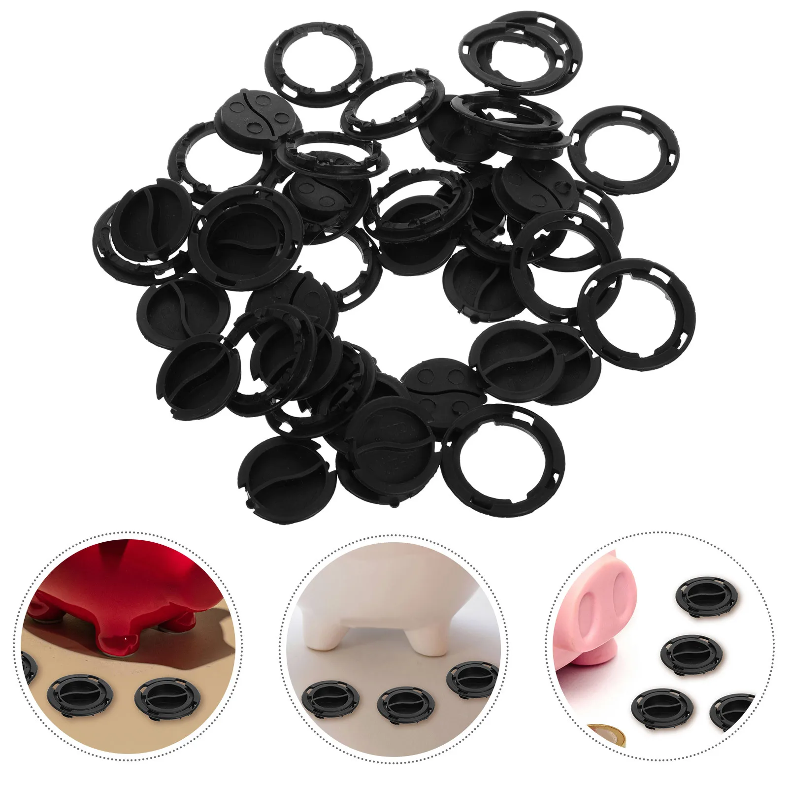 

20pcs Piggy Bank Bottom Stopper Replacement Plug For Plastic Money Box Storage Jar Cap Seal Round Closure Save Coin Pot