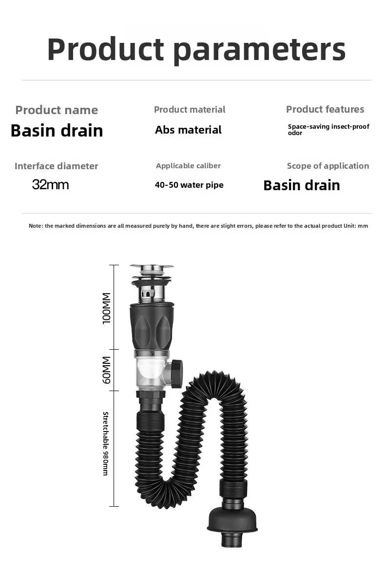 Washbasin sewer pipe anti-odor artifact Washbasin basin