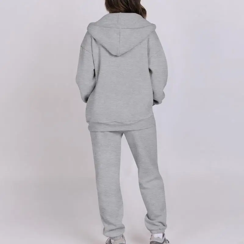 

Casual Wear Set Stretchy Zip Front With Elastic Cuff Bottoms for Women 6XDA