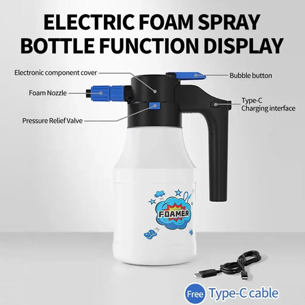 Electric Pump Foam Sprayer Pneumatic Washer Foam Snow Foam High Pressure Car Wash Spray Bottle For Car Home Cleaning