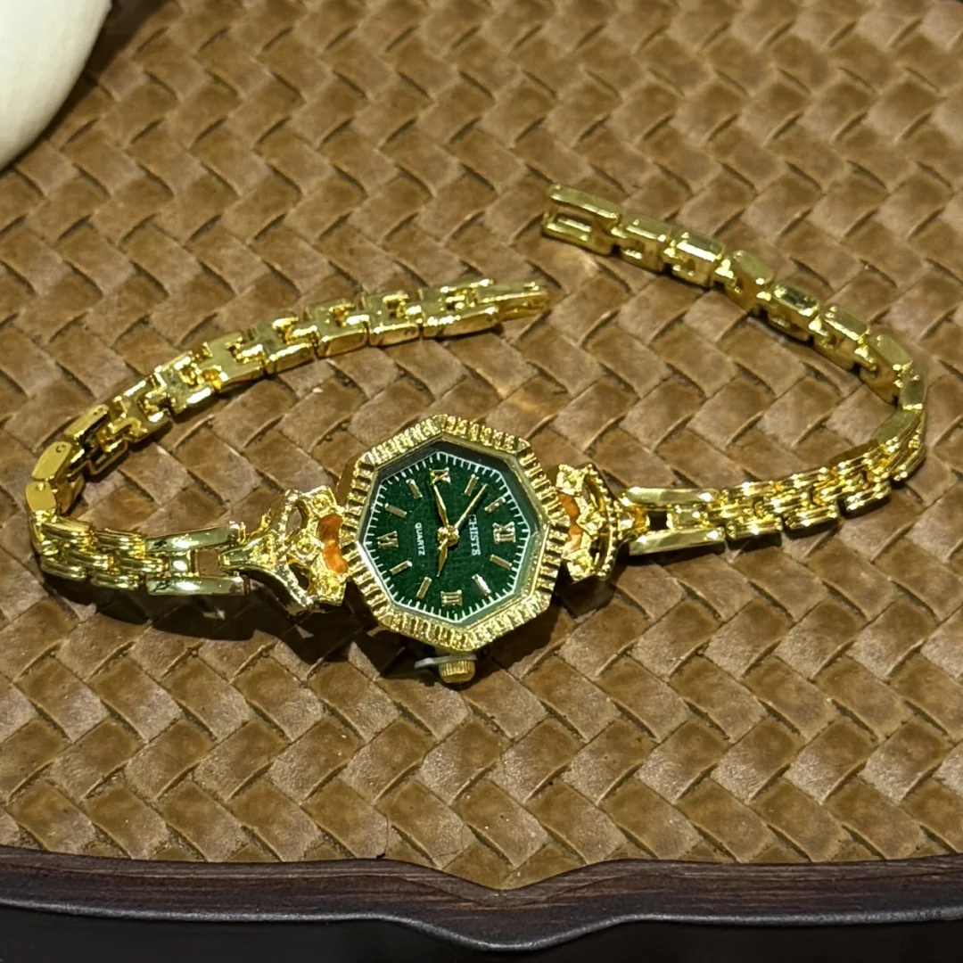 Роскошные бренды, женские часы, винтажный золотой браслет, маленькие кварцевые часы, деловые часы, золотые браслеты, наручные часы Reloj Mujer