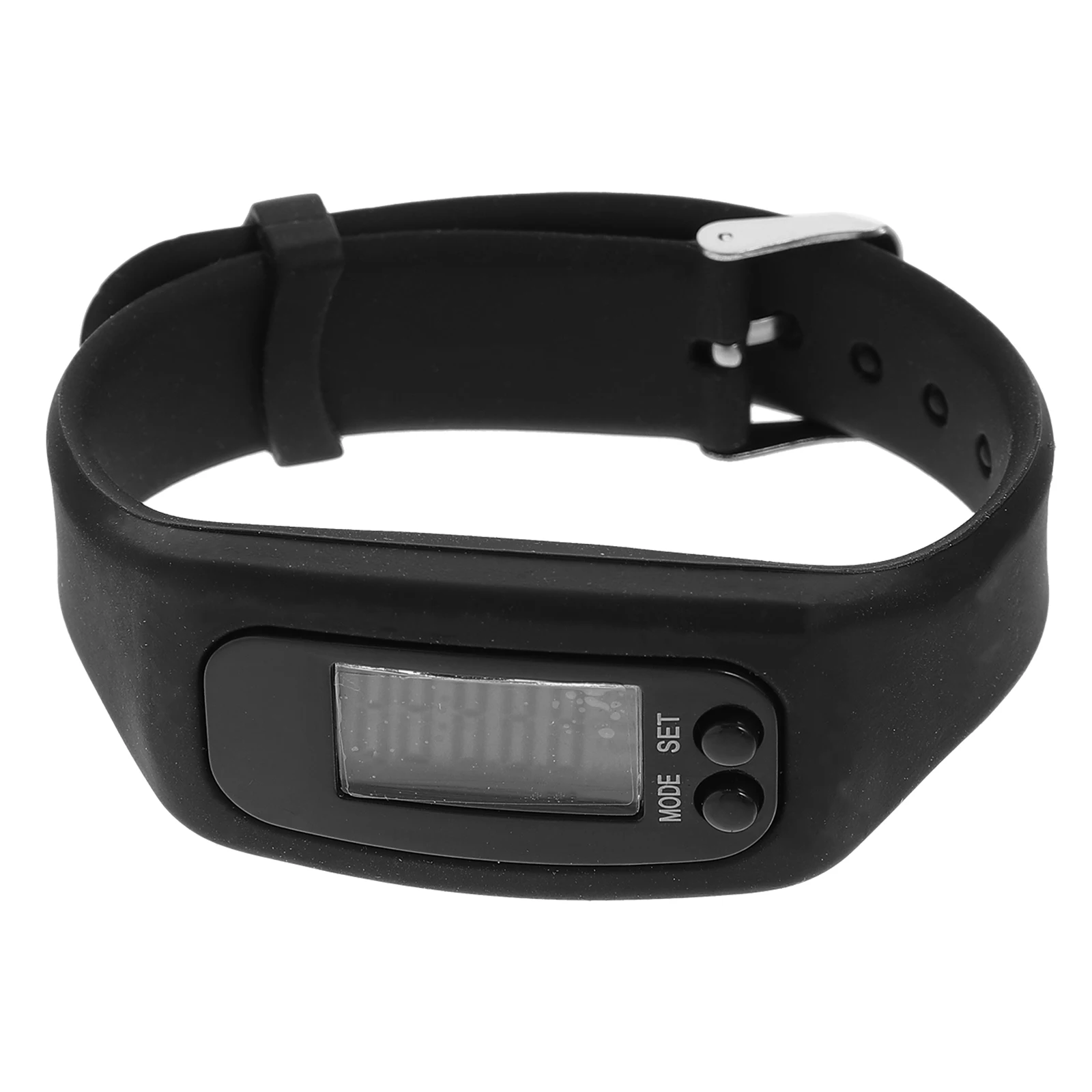 

Pedometer Watch Black Silicone Step Counter Tracker Wristband Digital Display Multi Function Fitness Monitor Waterproof