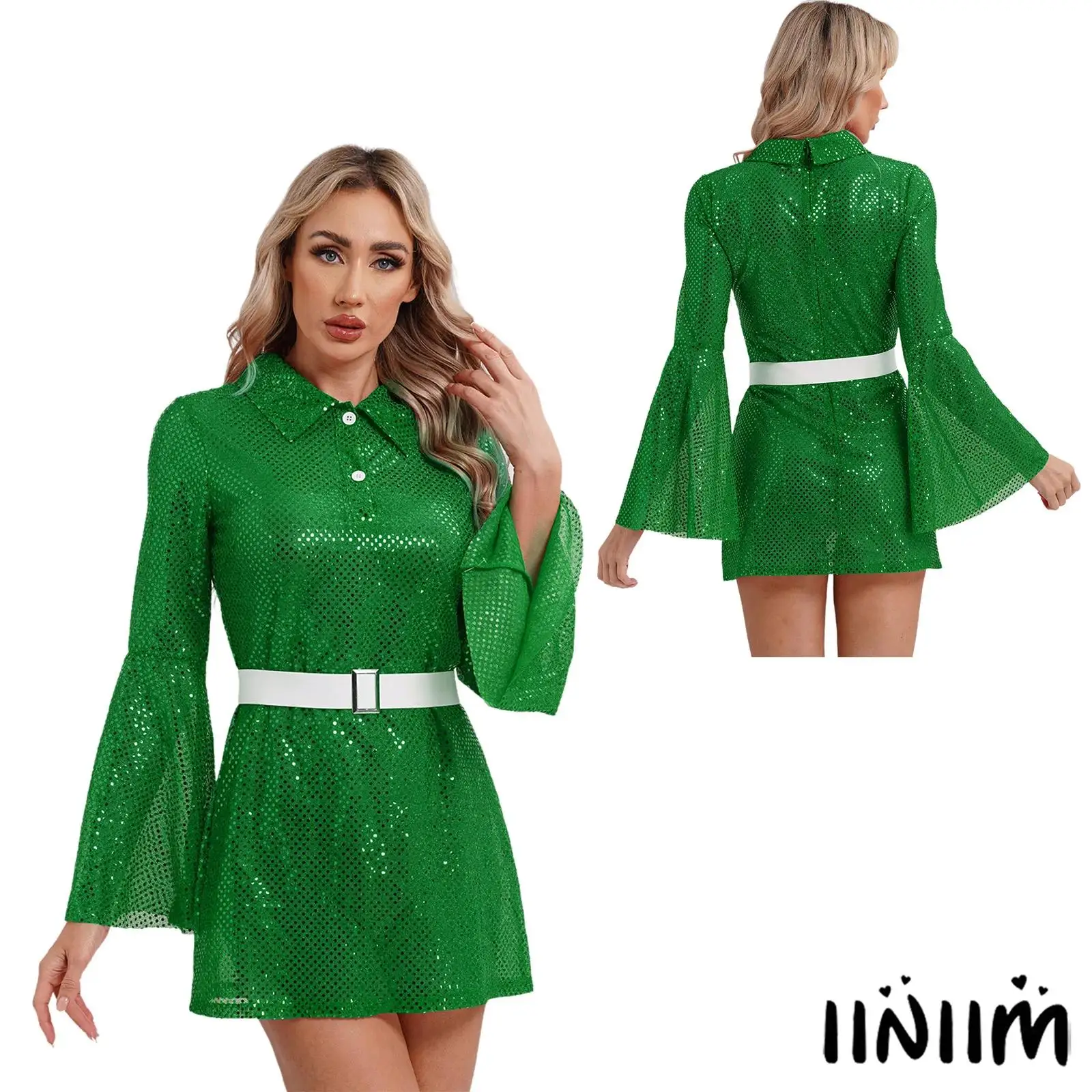 

Women Musical Festival Carnival Performance Party Disco Dancer Costume 70s Jazz Dance Cstume Fancy Dancewear Dj Streetwear