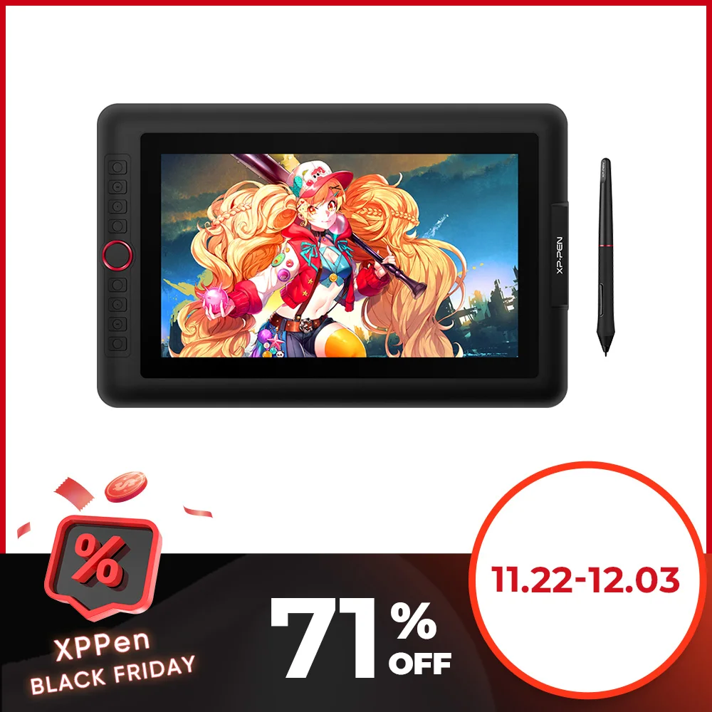 XPPen Artist 13.3 Pro Drawing Digital Graphics Tablet with 13.3 Inch Screen Pen Display Monitor Full-Laminated with Tilt