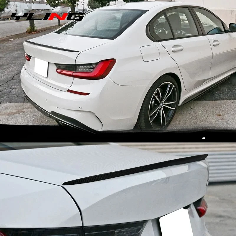 For BMW Accessories 3 Series G20 E90 F30 330i 330e 340i M3 M340i 2019 2020 2011 2022 2023+ Car Rear Spoiler Trunk Wing Glossy Bl