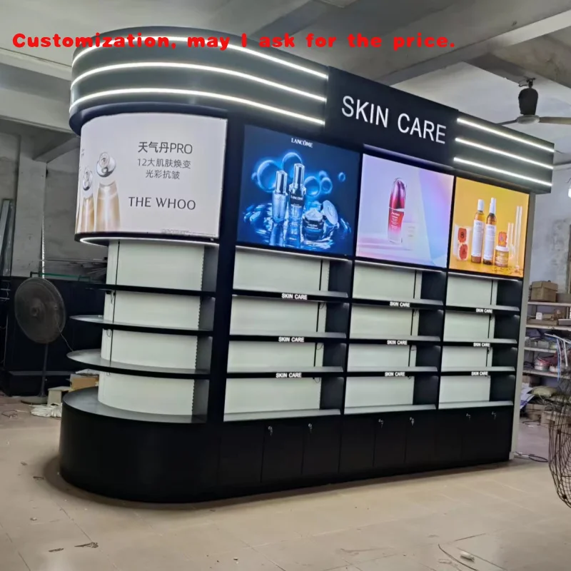 

custom.Customized Cosmetic Showcase Display Cases Whole-Store Design of Elegant Cosmetic Display Cabinets