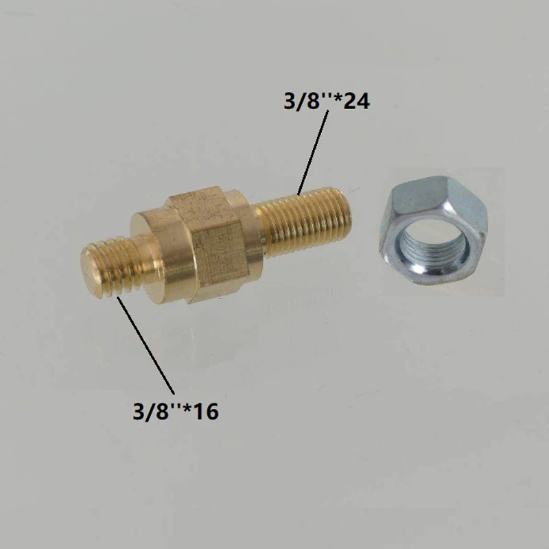 Końcówka boczna z mosiądzu Exdenter pasuje do 3/8-16 gwintów długi Adapter pasuje do standardowych gniazd akumulatora bocznego