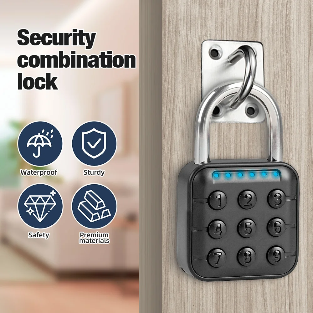 KERUI مقاوم للماء قفل بكلمة مرور قفل مجمع قفل قفل الباب بدون مفتاح للمنزل أمن الأمتعة حقيبة قفل مضاد للسرقة #1
