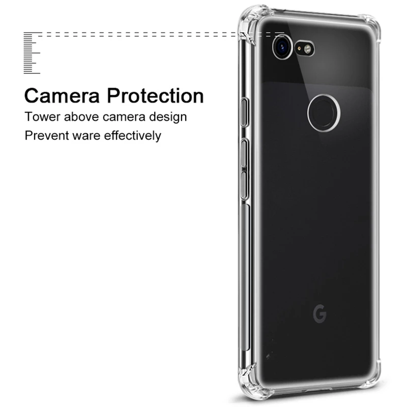 Airbag Shockproof Case For Google Pixel 1 2 2XL 3 3A 4A XL Silicone TPU Phone Cover For Google Pixel 4 5 6 4A 4G 5A Pixel 6 Pro