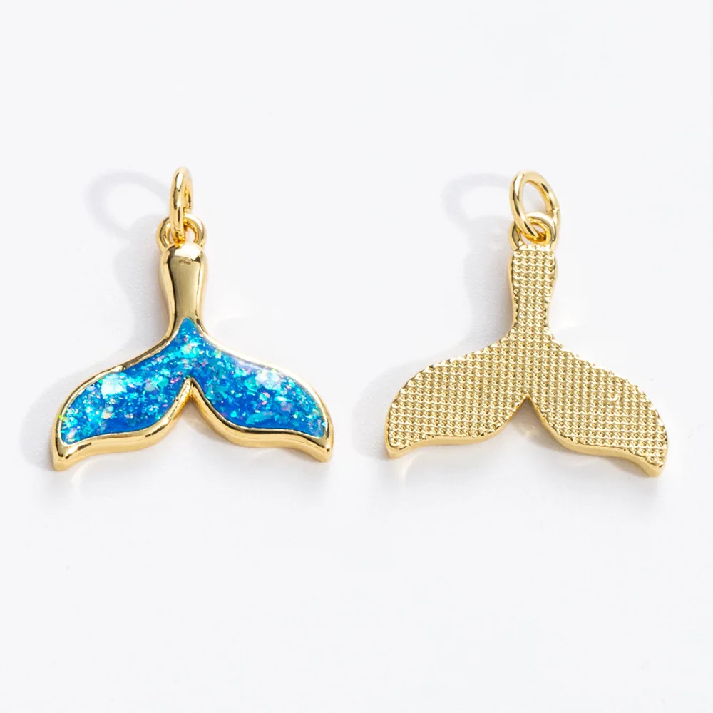 Handcrafted material fish tail jewelry, DIY jewelry, glittering diamond beauty fish tail jewelry