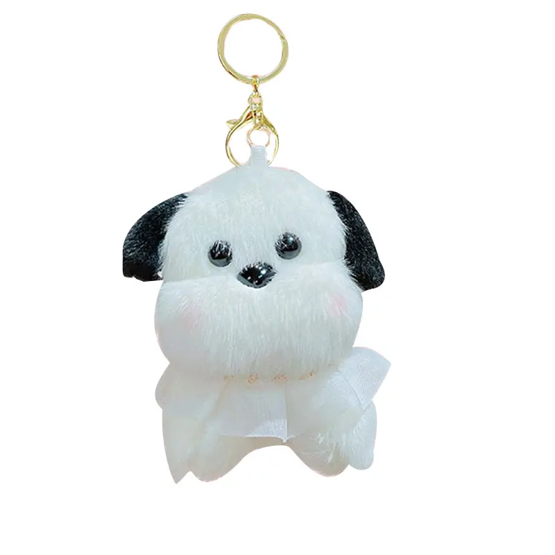 Nowy pluszowy brelok do kluczy dla szczeniąt Cartoon Cute Dog Bag Pendant KeyChain Charms