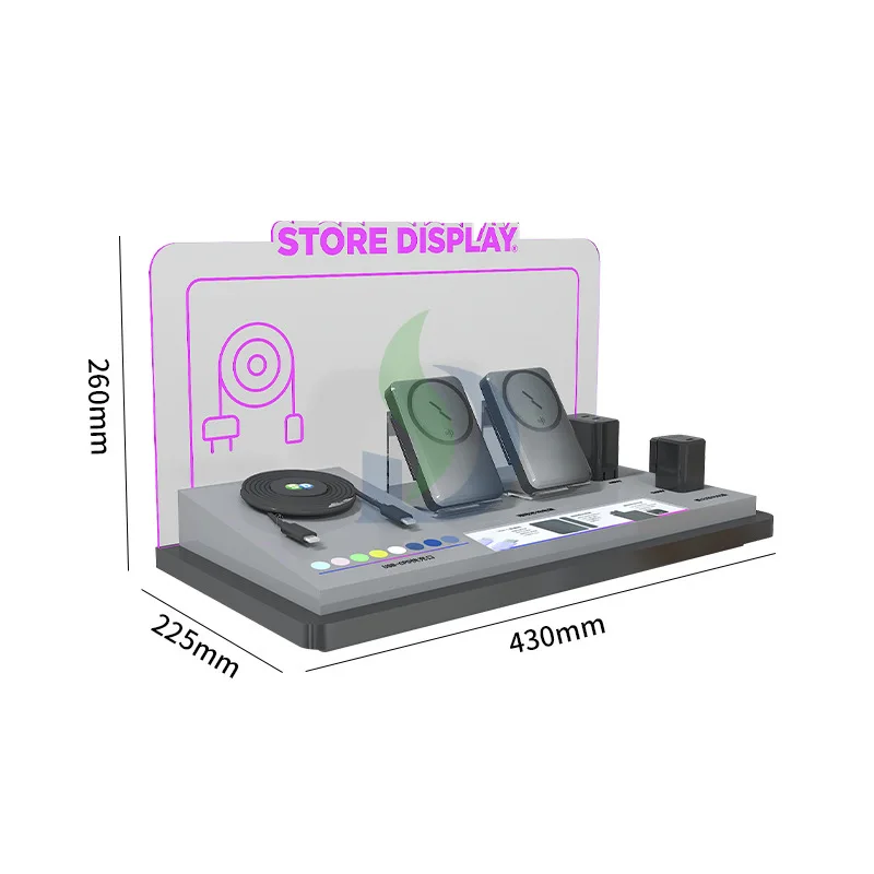 

Power bank luminous desktop display stand digital fast sample acrylic countertop display stand
