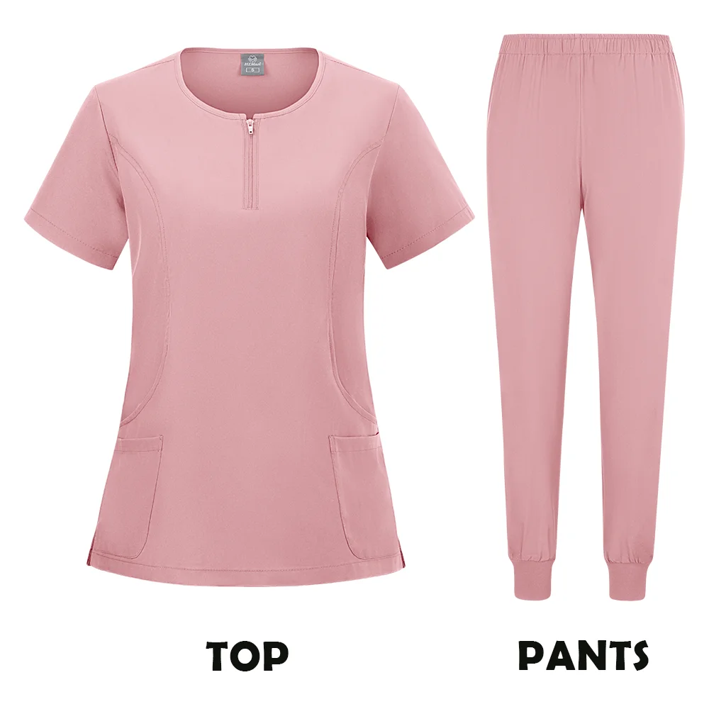 Surgical Uniform Woman Work Clothes  Medical Scrub Nurse Useful Accessories Plus Size Sets Beauty Salon Pharmacy Workwear