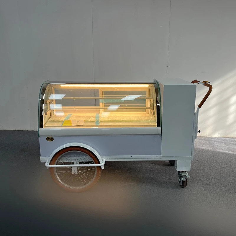 

Mobile Stall Shopping Mall Night Market Store Promotion Refrigerated Showcase Multifunctional Sales Cart