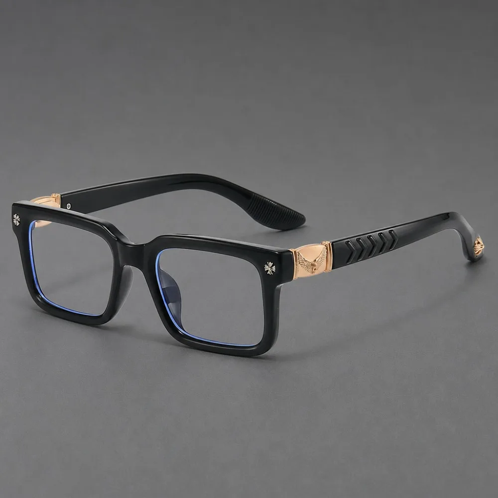 Square Frame Anti Blue Light Glasses The Frame Has Niche Decoration And High End Texture Suitable For Both Men And Women