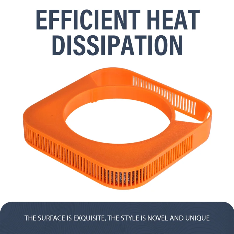 Para 2024 mac mini m4 base de resfriamento antiderrapante, suporte impresso 3d à prova de poeira para estabilidade e proteção aprimorados E-ABJU