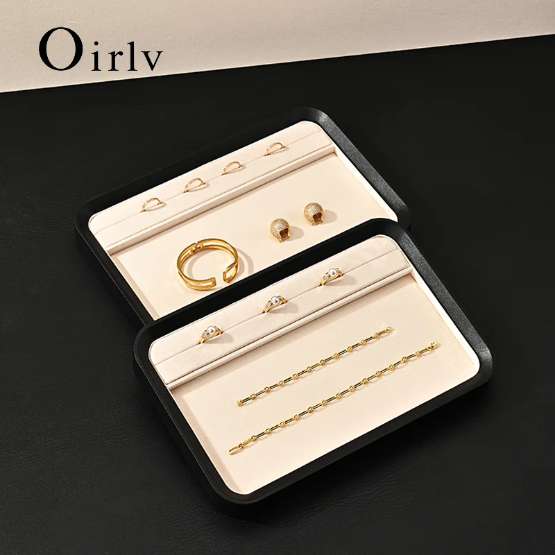 

Кожаный лоток для ювелирных изделий Oirlv, органайзер для ювелирных изделий, лоток для колец, ожерелья, реквизит, подвесной лоток для хранения ювелирных изделий, поднос для просмотра кулона