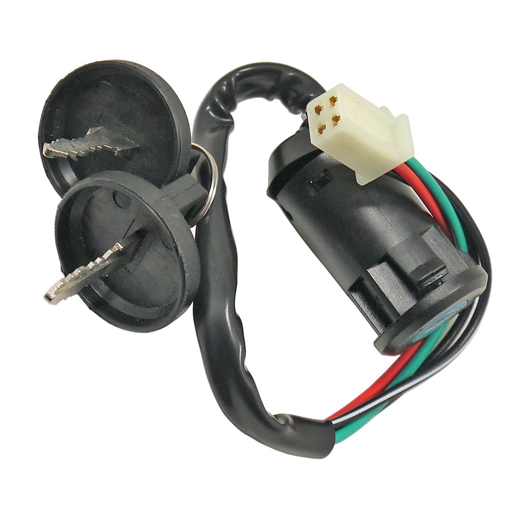 4 Pin Universal Motorcycle Ignition Switch Electric Door Lock With Dust Cover ATV Key For Honda Yamaha Kawasaki Dirt Bike