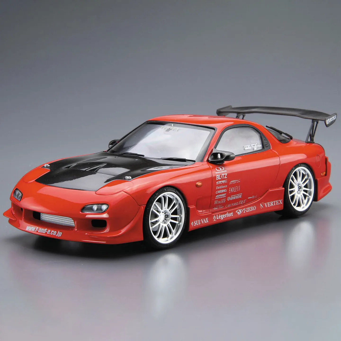 Prefabricated assembly model Aoshima-20105-B 1/24 Vertex FD3S RX-7 1999 car model kit