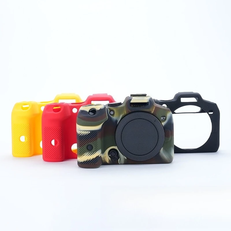 Photography Case For Canon EOS R7 Soft Silicone Rubber Camera Protective Body Case Cover DSLR R7  + free tempered film