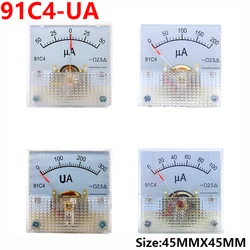 Dc microamperímetro 91c4 0-100uA, Panel analógico rectangular, amperímetro, clase 2,5, 45x45mm