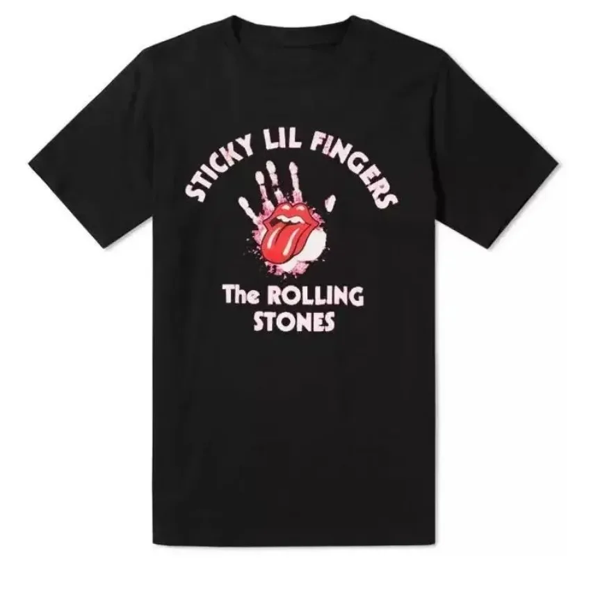 2024 The Rolling Stones Print T-shirt Mężczyźni Kobiety Bawełna Hip Hop Oversized Band Tshirt Short Sleeve T Shirt Streetwear Tops Tees